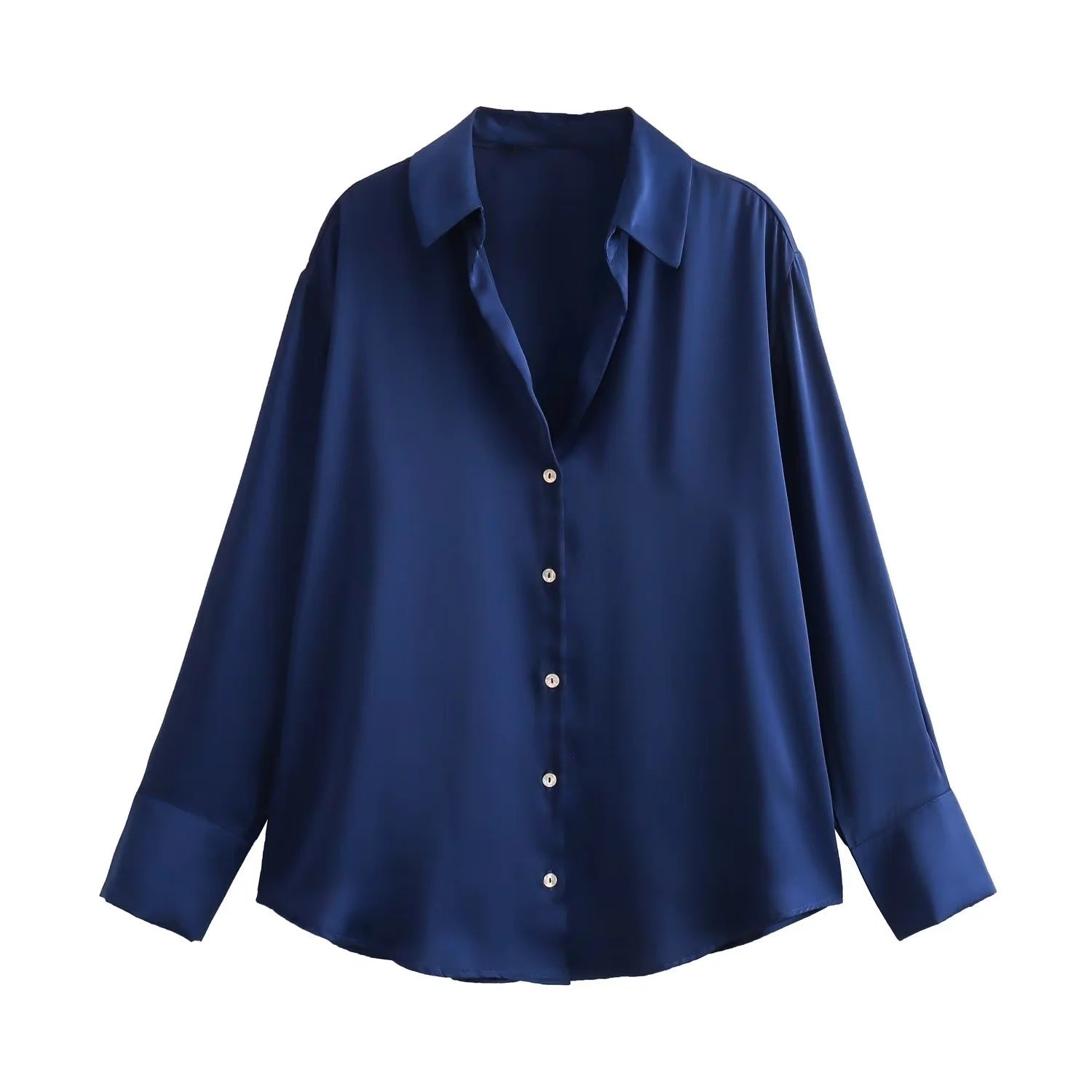 Luxe Satin Drape Shirt