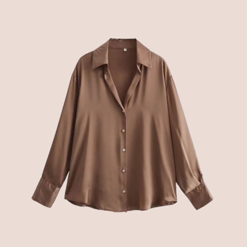 Luxe Satin Drape Shirt