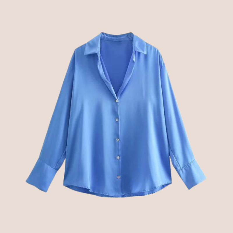 Luxe Satin Drape Shirt