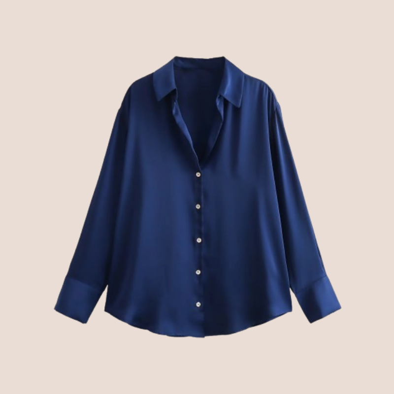 Luxe Satin Drape Shirt