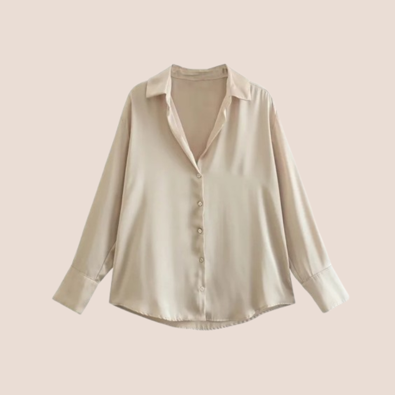 Luxe Satin Drape Shirt