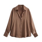 Luxe Satin Drape Shirt